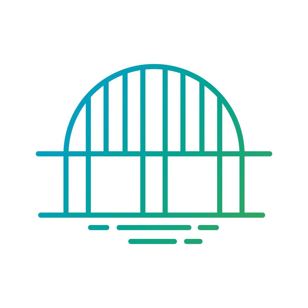 ícone de estilo gradiente de cidade de ponte vetor