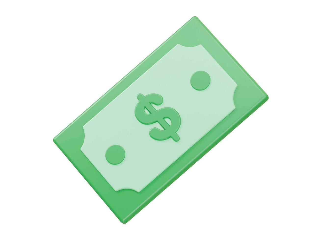 dólar ícone ilustração render transparente vetor