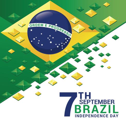 Celebrando o Dia da Independência do Brasil Cartões vetor