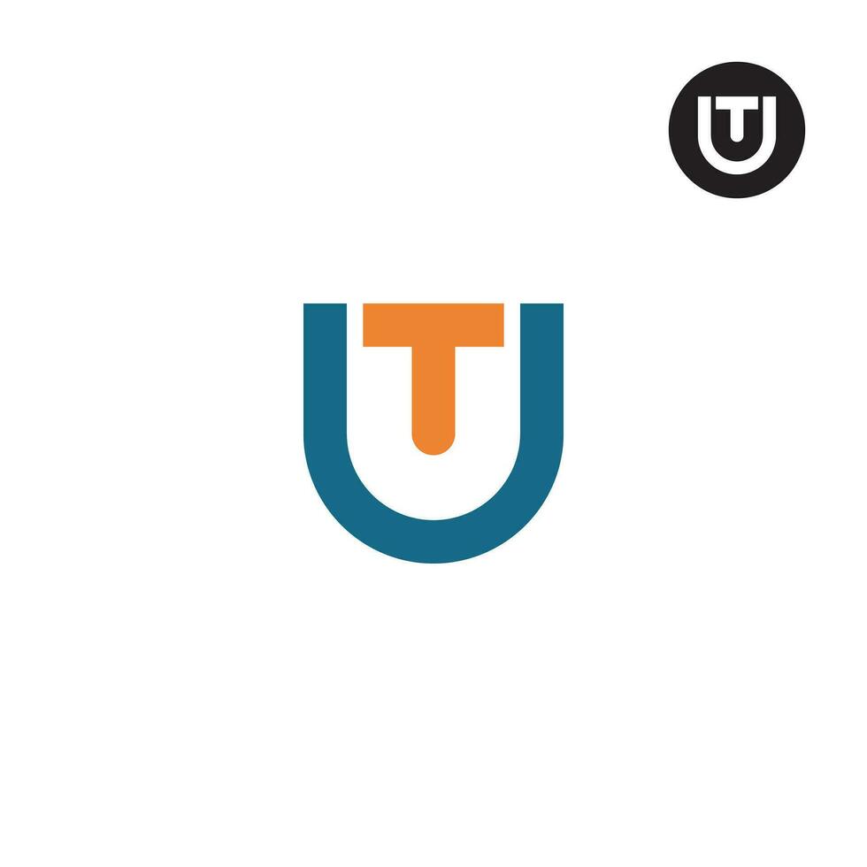 carta ut monograma logotipo Projeto vetor