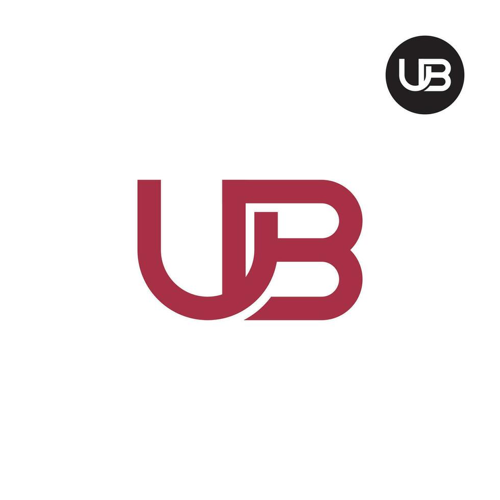 carta ub monograma logotipo Projeto vetor