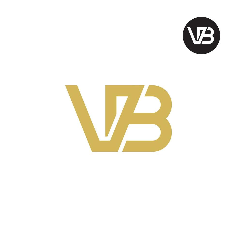 carta vb monograma logotipo Projeto vetor