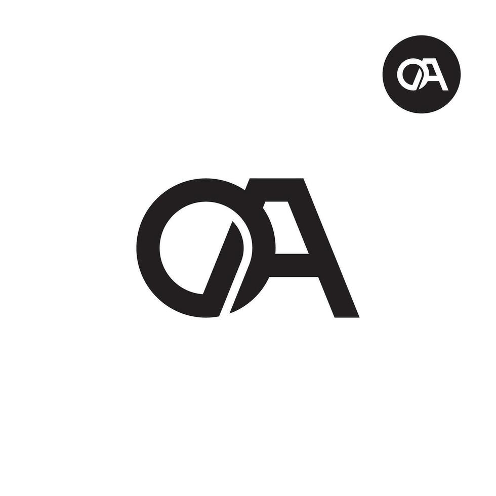 carta oa monograma logotipo Projeto vetor
