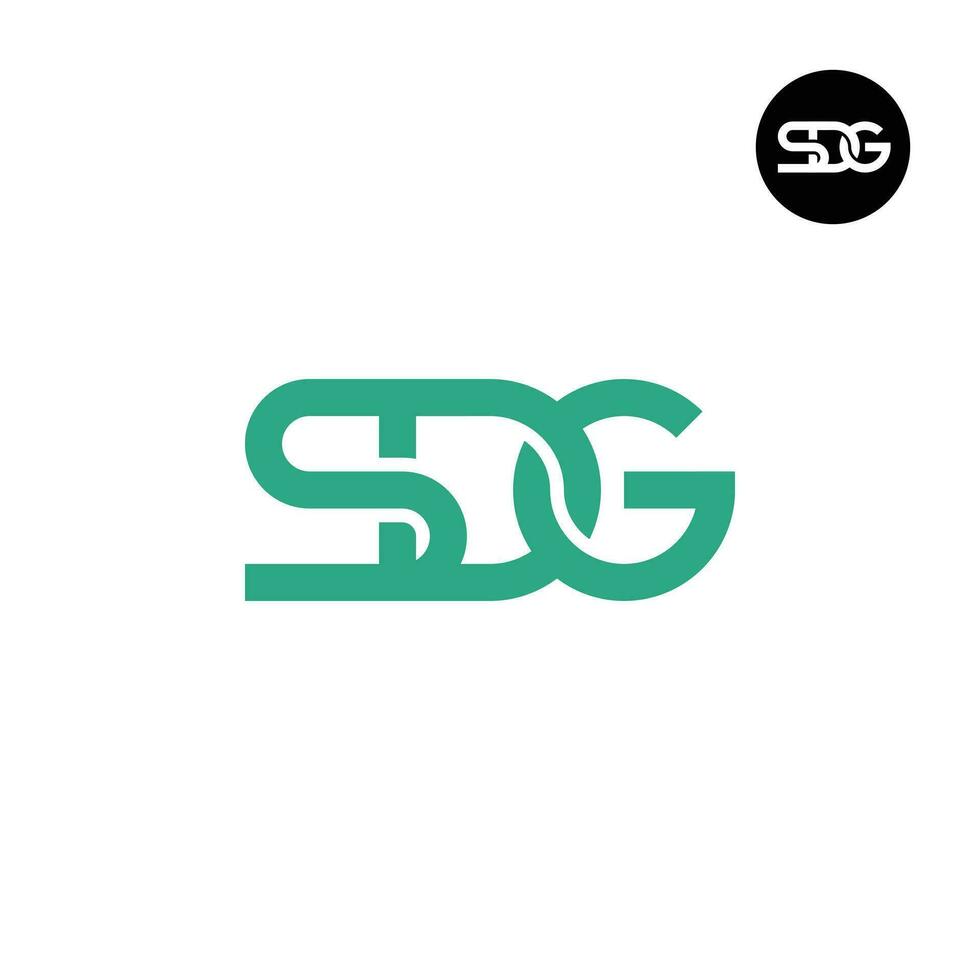 carta sdg monograma logotipo Projeto vetor
