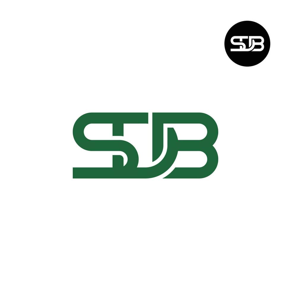carta sdb monograma logotipo Projeto vetor