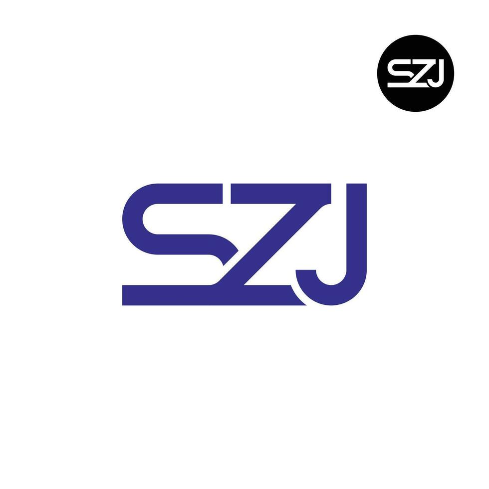 carta szj monograma logotipo Projeto vetor