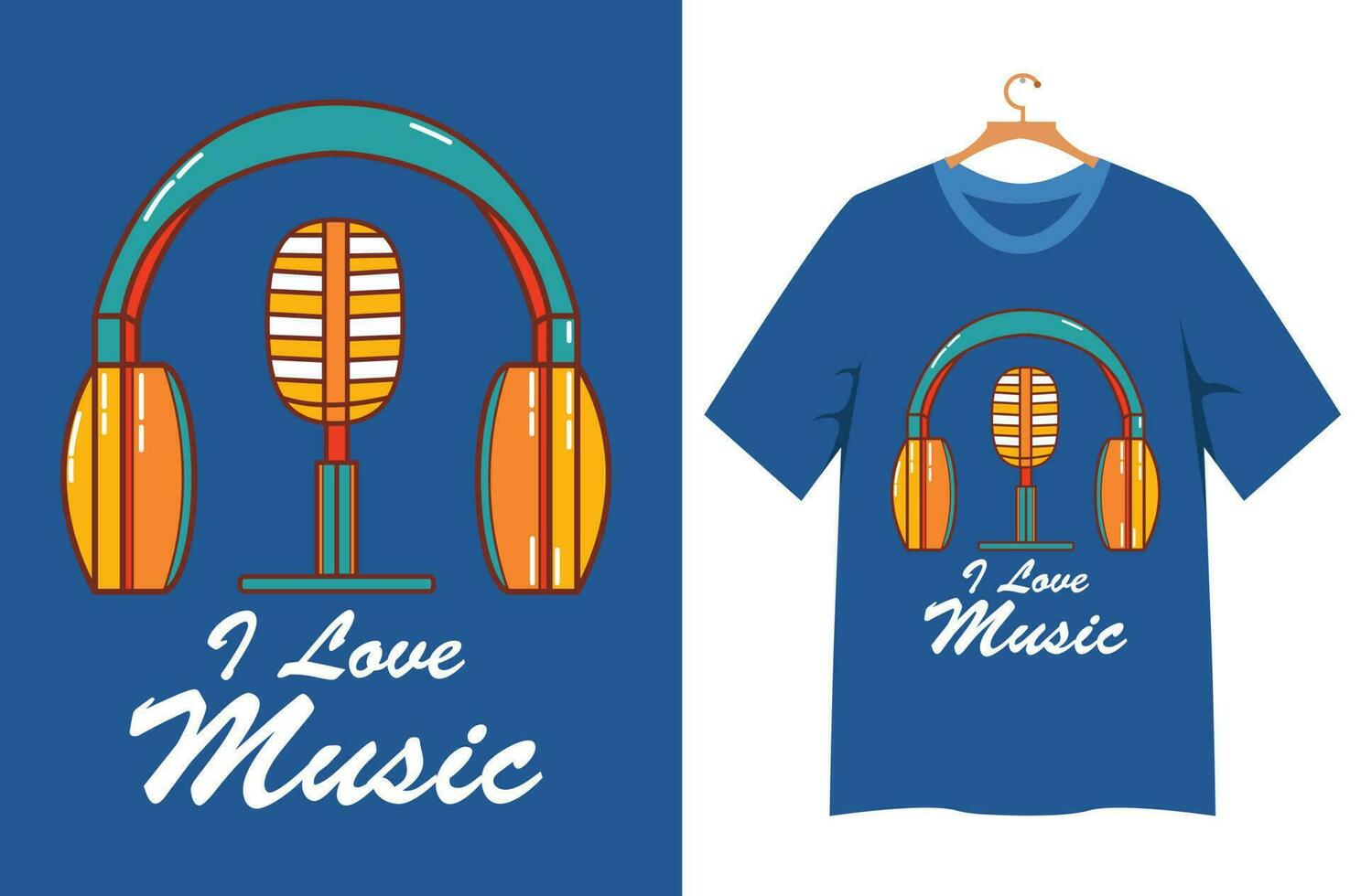 música t camisa Projeto vetor