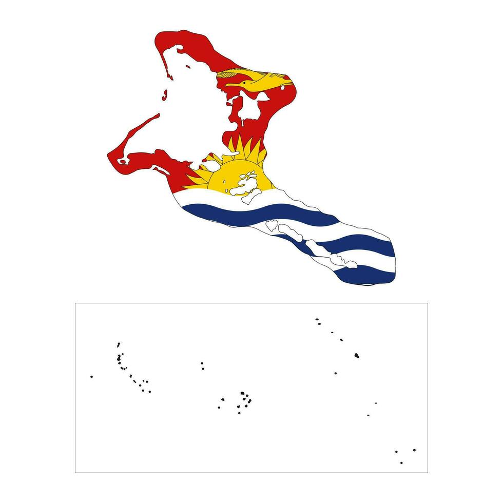 kiribati bandeira ilustração simples para o dia da independência ou eleição vetor