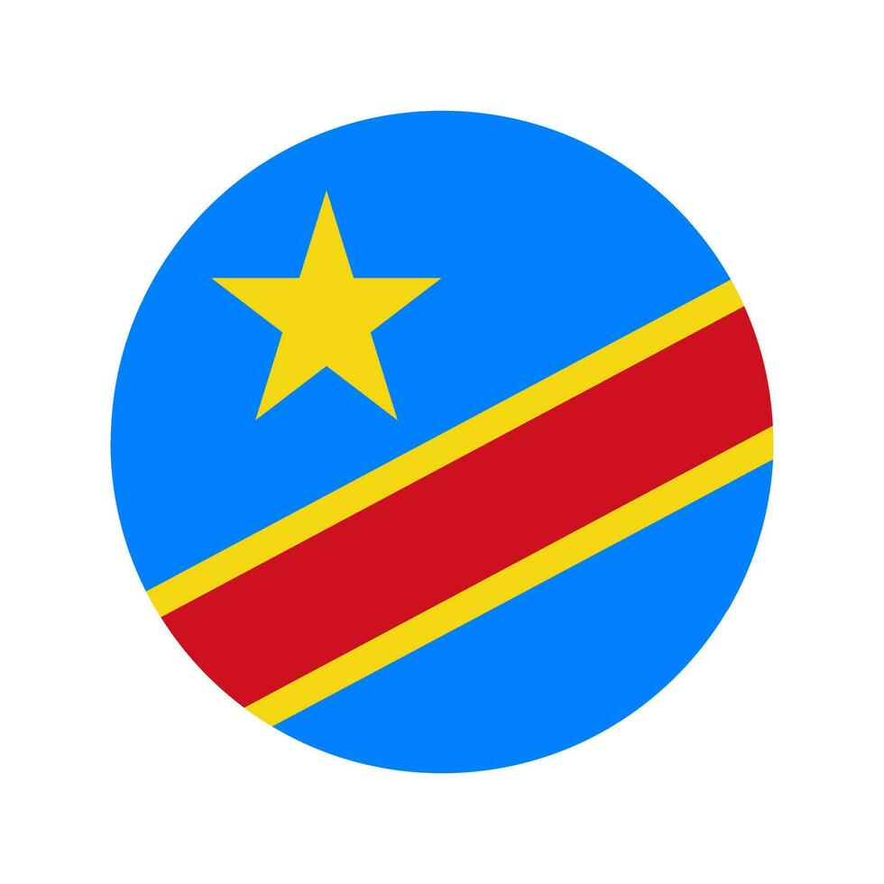 ilustração simples da bandeira da república democrática do congo para o dia da independência ou das eleições vetor