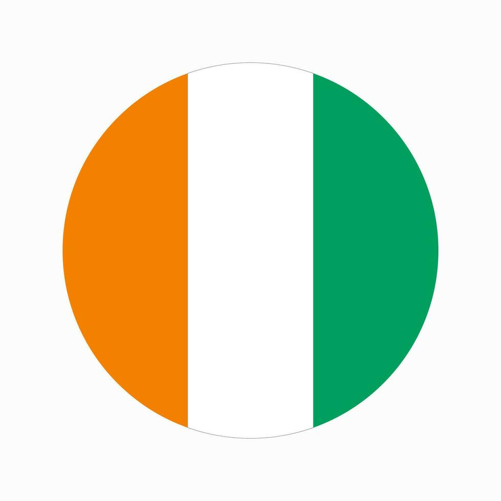 ilustração simples da bandeira da costa do marfim para o dia da independência ou das eleições vetor