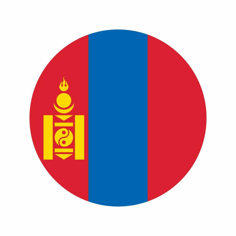 ilustração simples da bandeira da Mongólia para o dia da independência ou eleição vetor