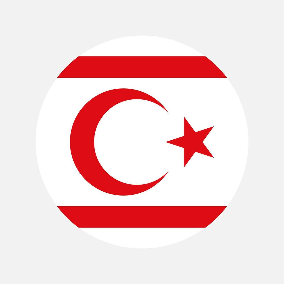 república turca do norte de chipre bandeira ilustração simples para o dia da independência ou eleição vetor