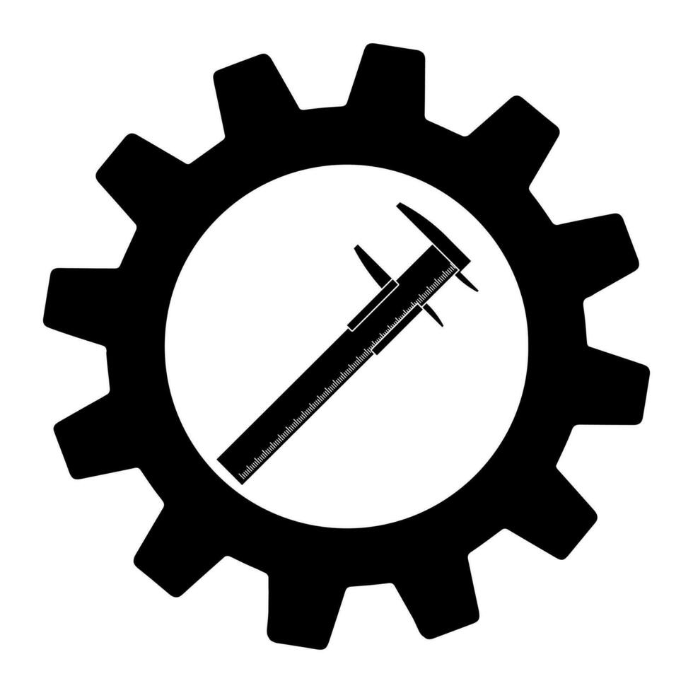 pinças ferramenta Eu estou engrenagem simples plano ícone ilustração vetor