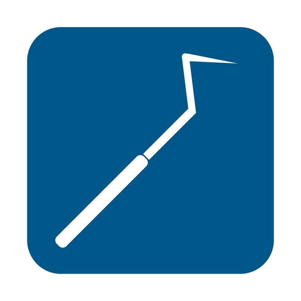 ícone de terapia odontológica e ilustração de instrumento cirúrgico odontológico vetor