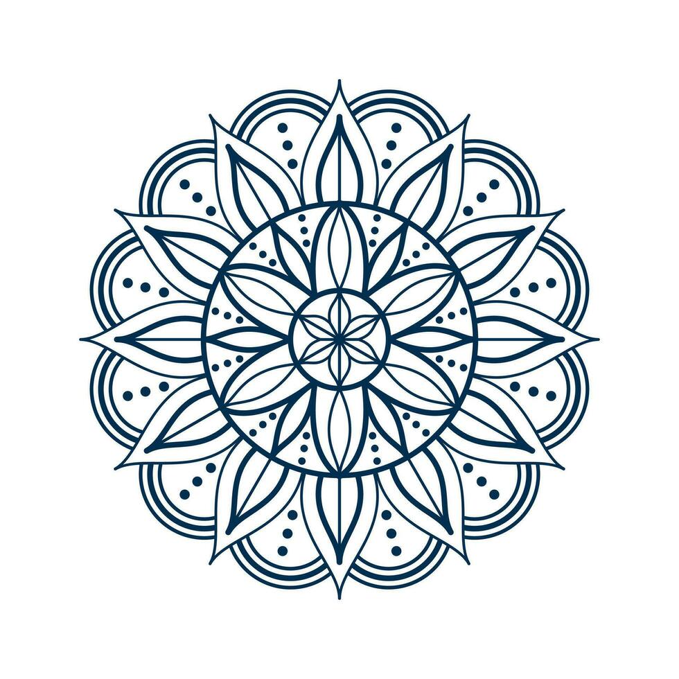 mandala vetor elemento volta enfeite decoração para adulto coloração Páginas, estresse alívio e relaxamento meditação, tatuagem, hena, etc