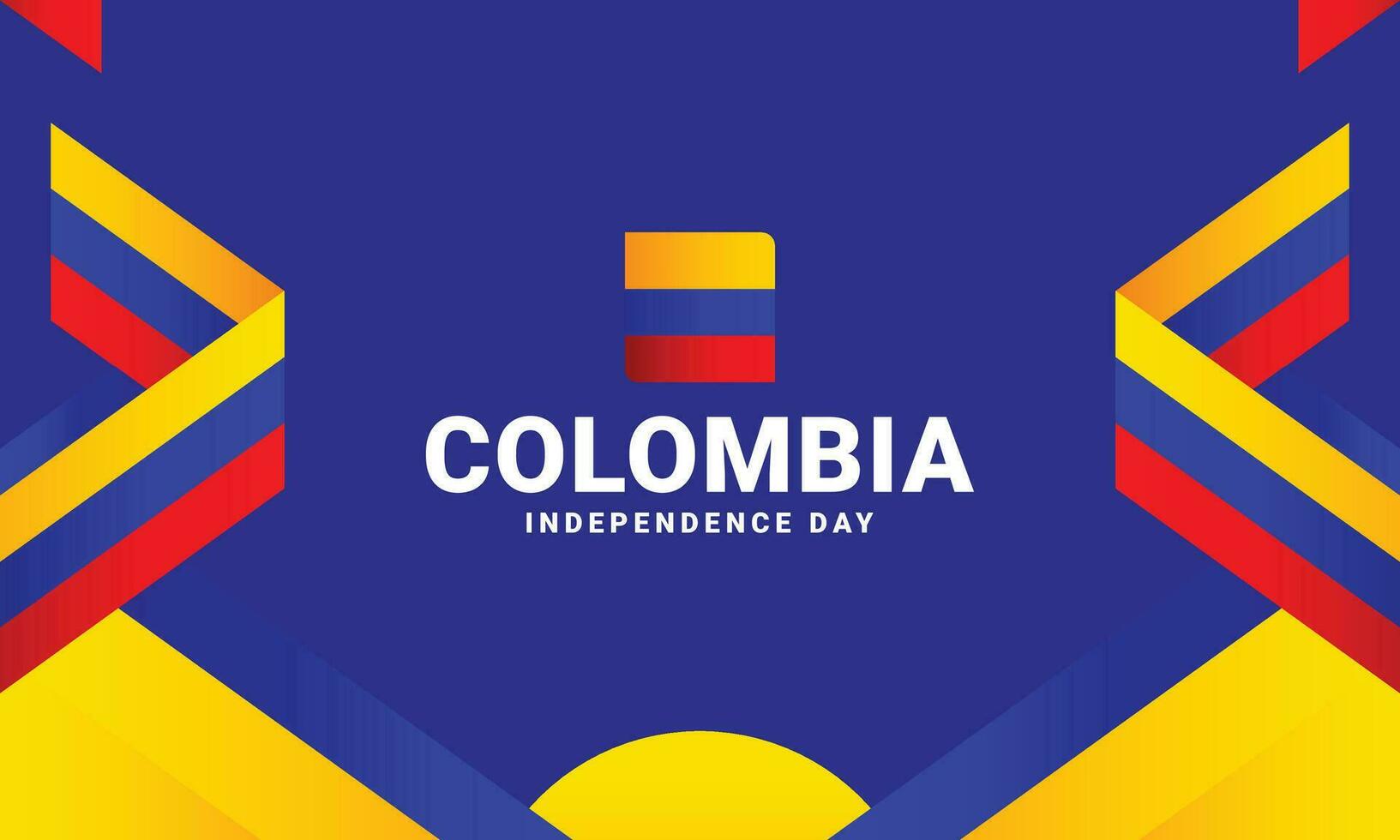 Colômbia independência dia evento comemoro fundo vetor