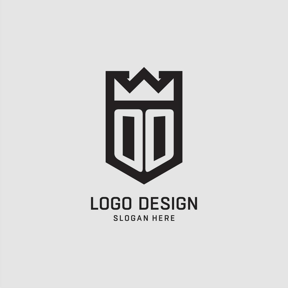inicial oo logotipo escudo forma, criativo esport logotipo Projeto vetor