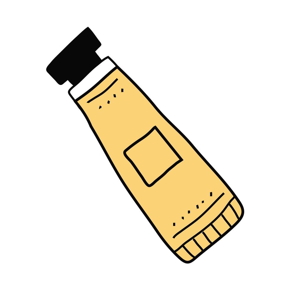 ícone de estilo de forma livre de tubo de tinta a óleo vetor