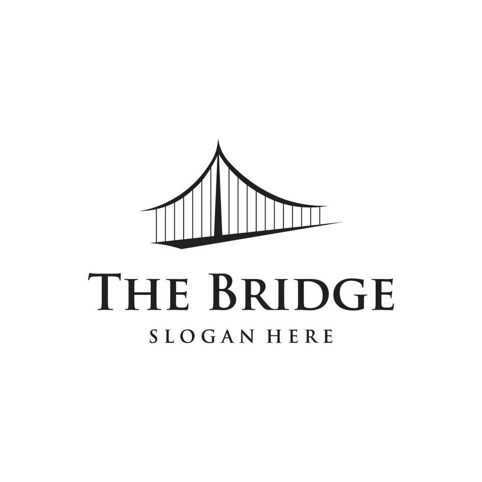 ponte construção construção abstrato logotipo modelo Projeto com criativo ideia. vetor