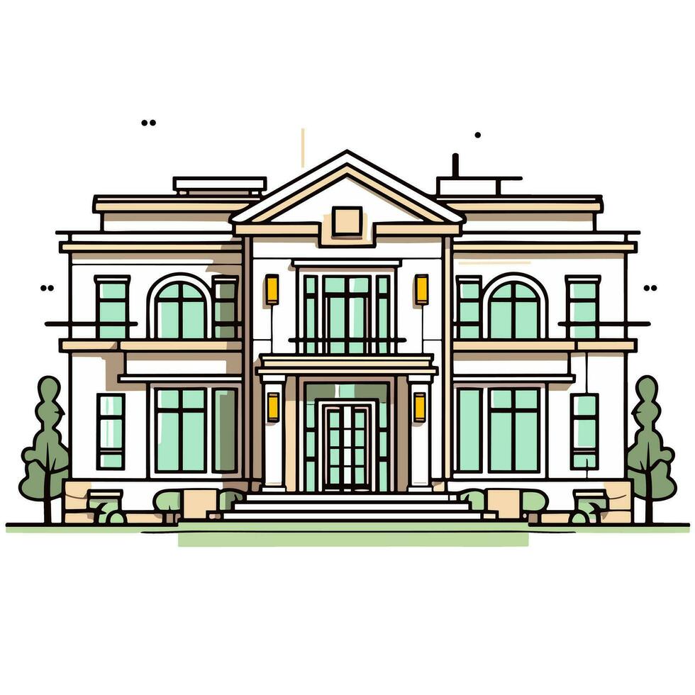 a luxo do casa a imagem do a elegante e sofisticado villa logotipo vetor