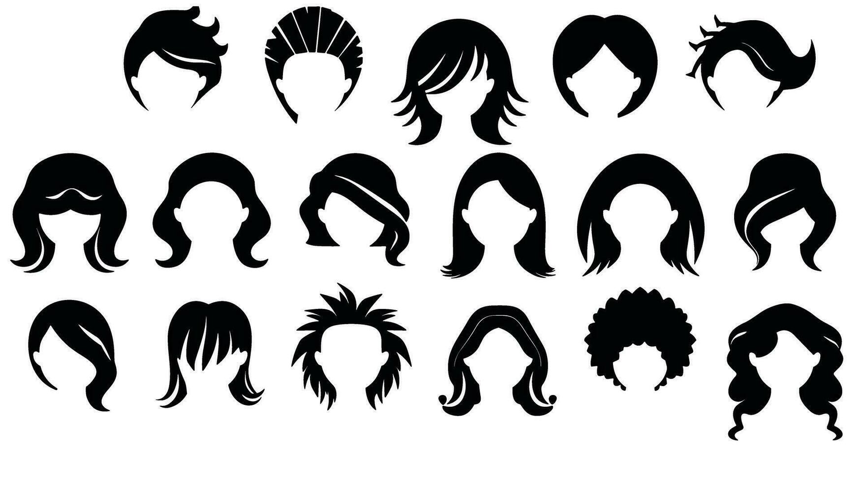 glamour redefinido revelação a impressionante cabelo ícone logotipo para seu à moda marca vetor