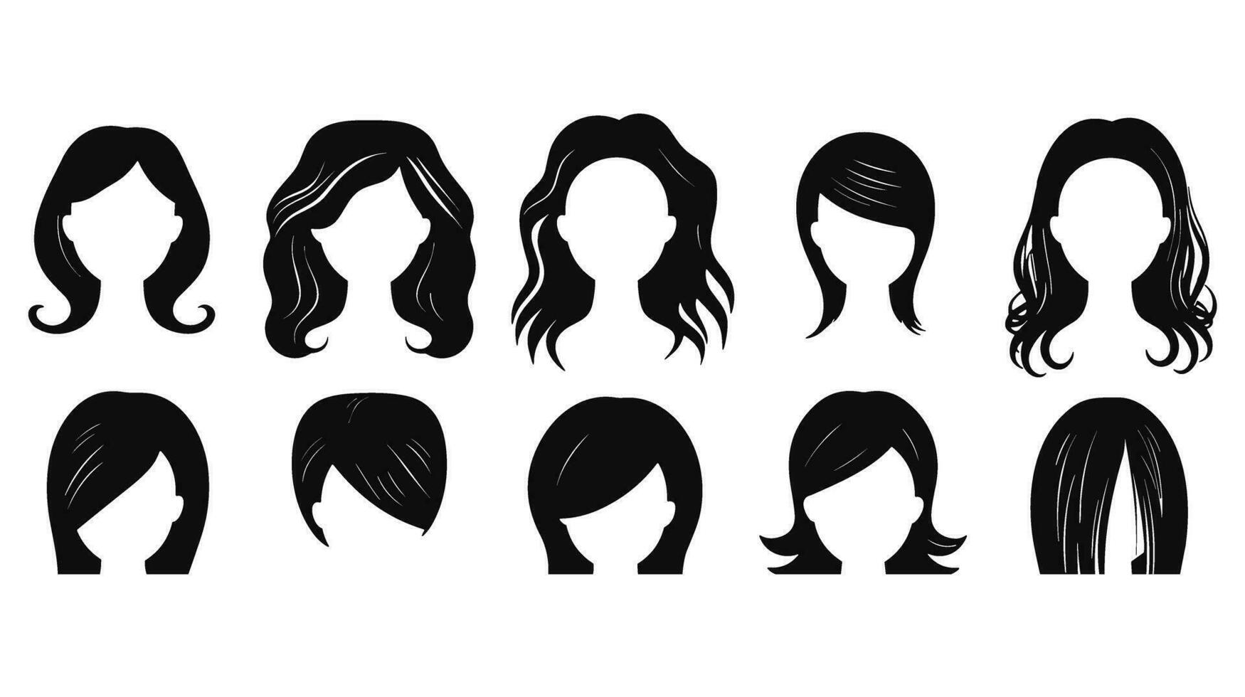 glamour redefinido revelação a impressionante cabelo ícone logotipo para seu à moda marca vetor