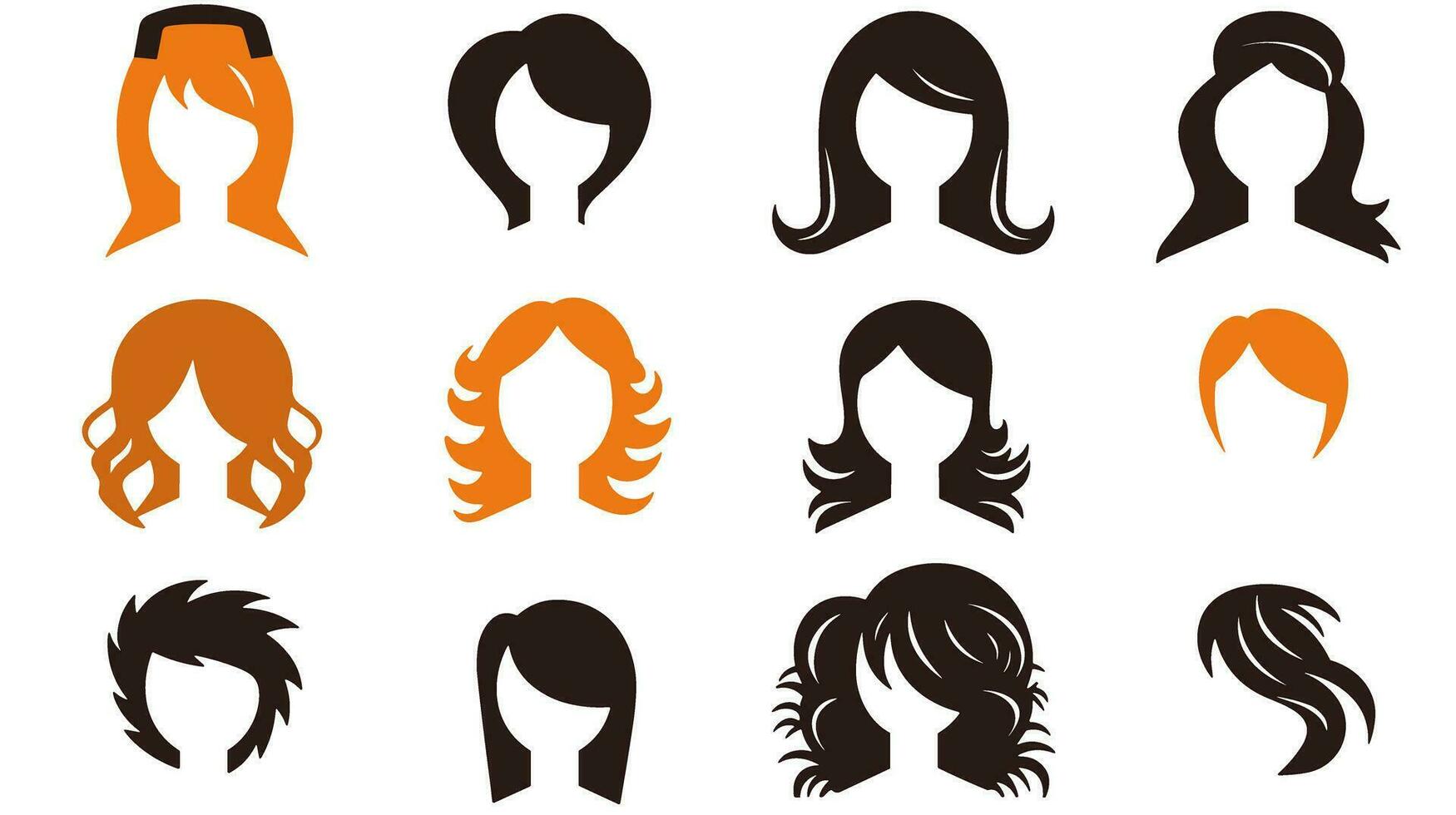 glamour redefinido revelação a impressionante cabelo ícone logotipo para seu à moda marca vetor