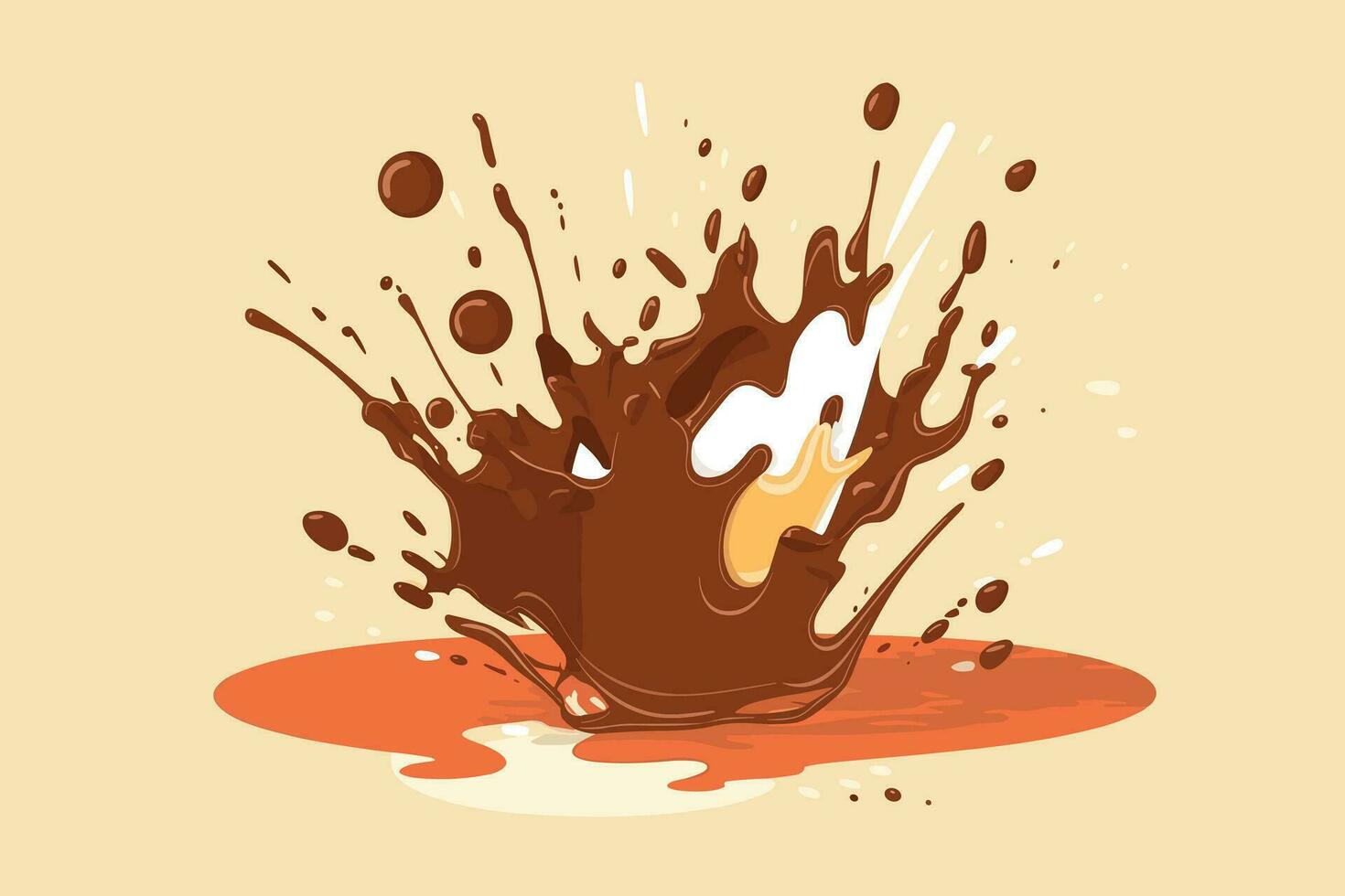 chocolate salpicos ilustração vetor