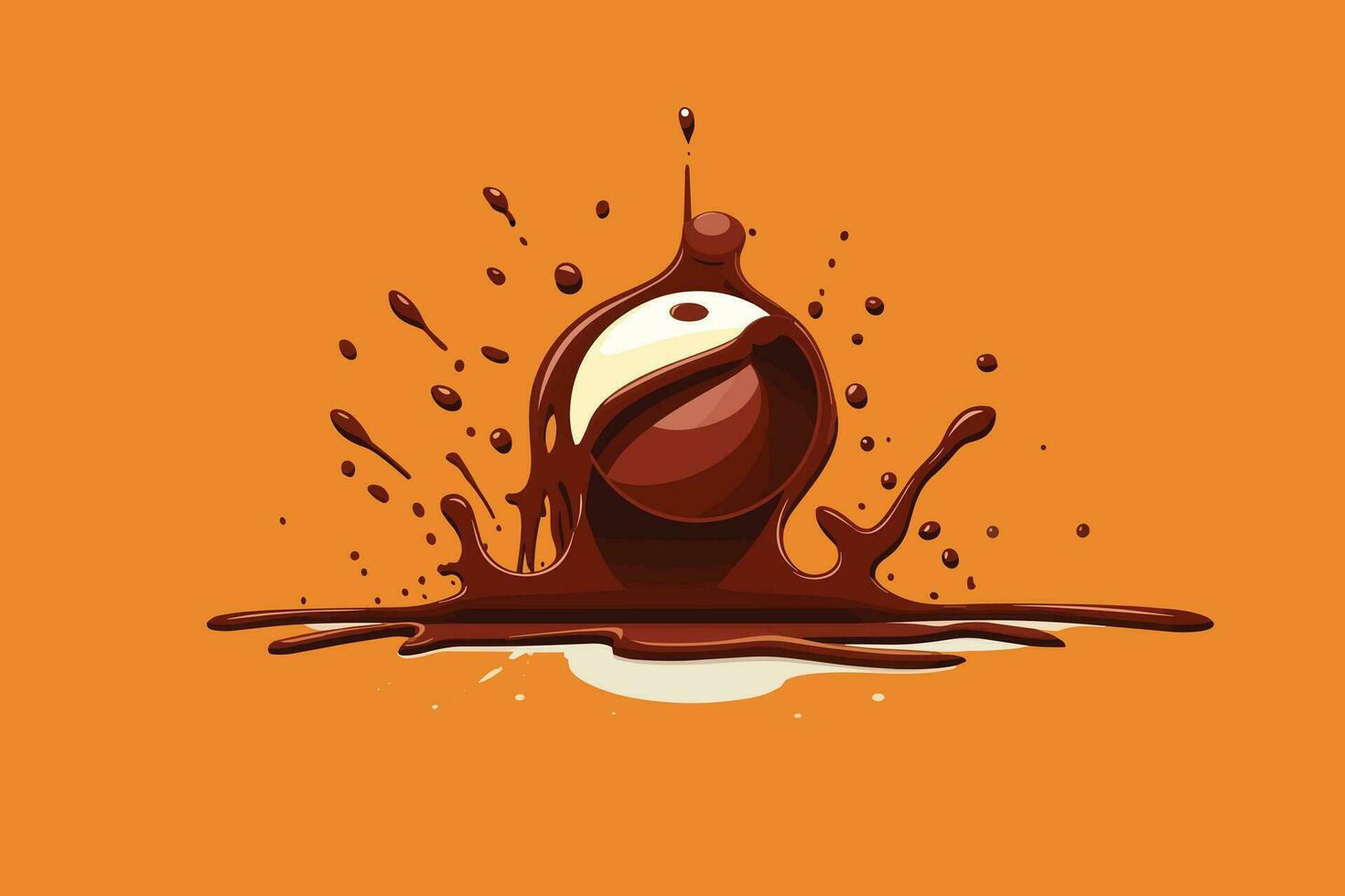 chocolate salpicos ilustração vetor