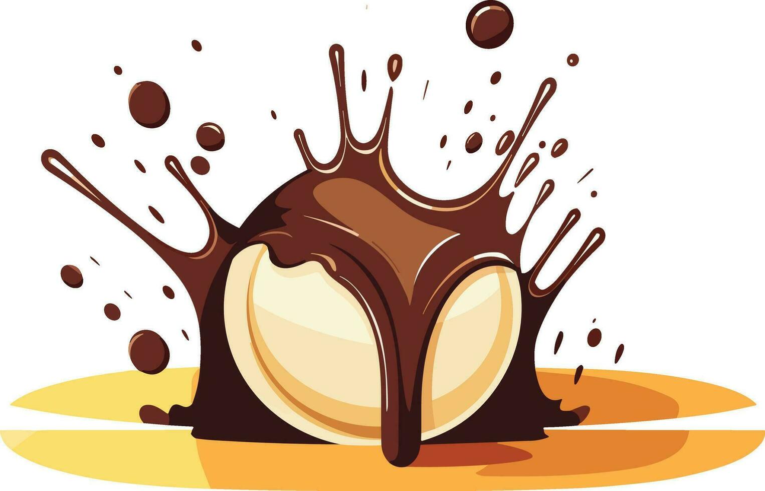 chocolate salpicos ilustração vetor