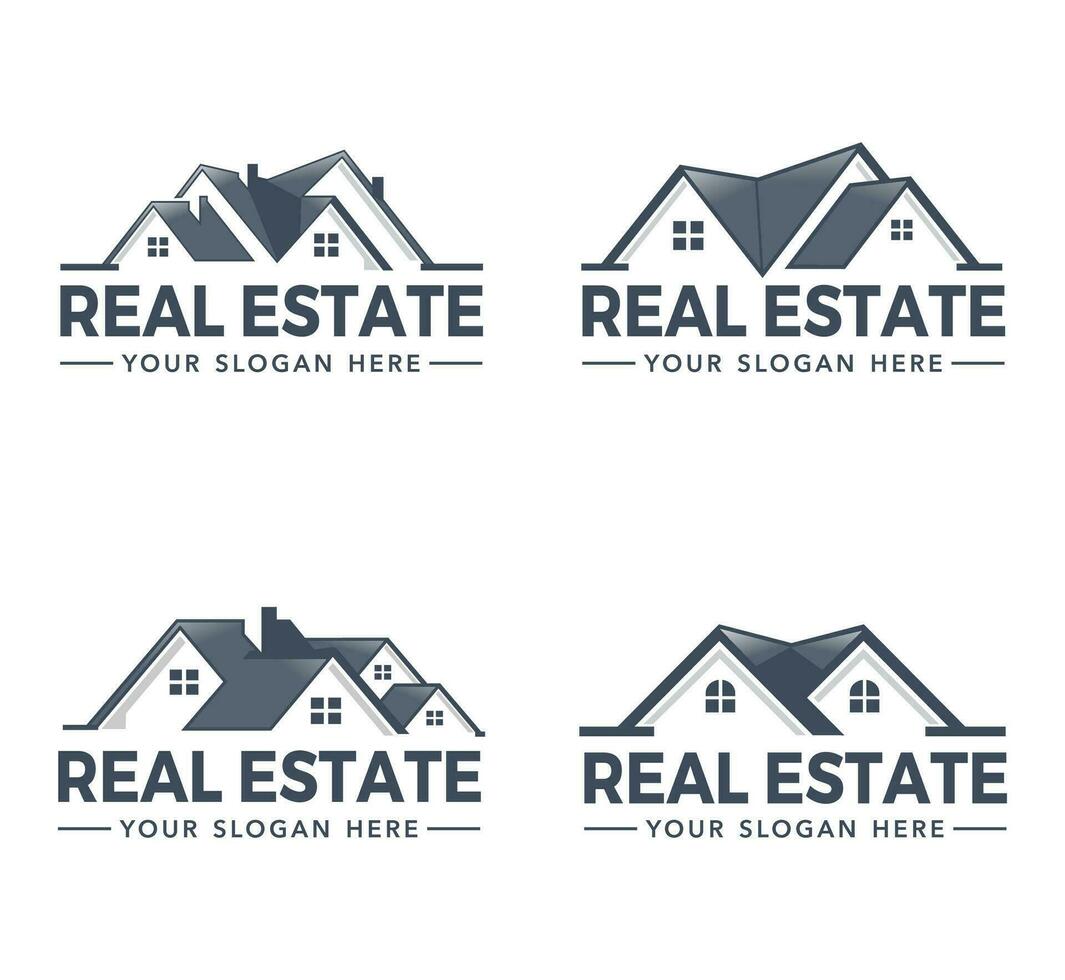 conjunto do real Estado logotipo Projeto e modelos vetor