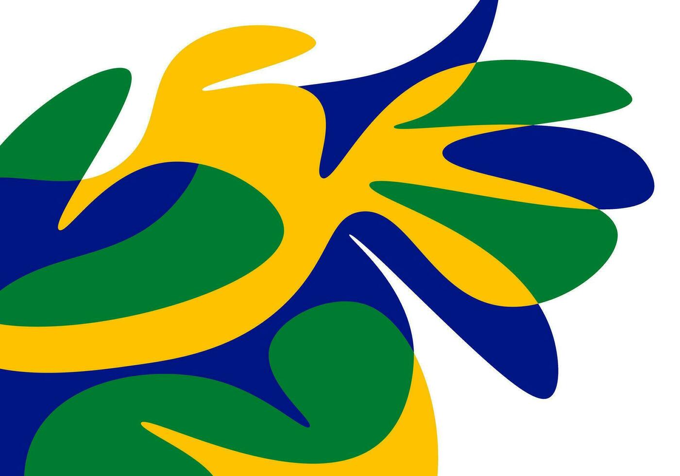 abstrato rio asa ondulado padronizar fundo Brasil cores. vetor ilustração