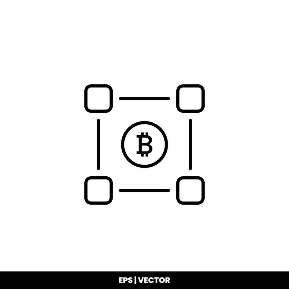 bitcoin ícone Forma de pagamento símbolo placa. criptomoeda logotipos. simples vetor. vetor