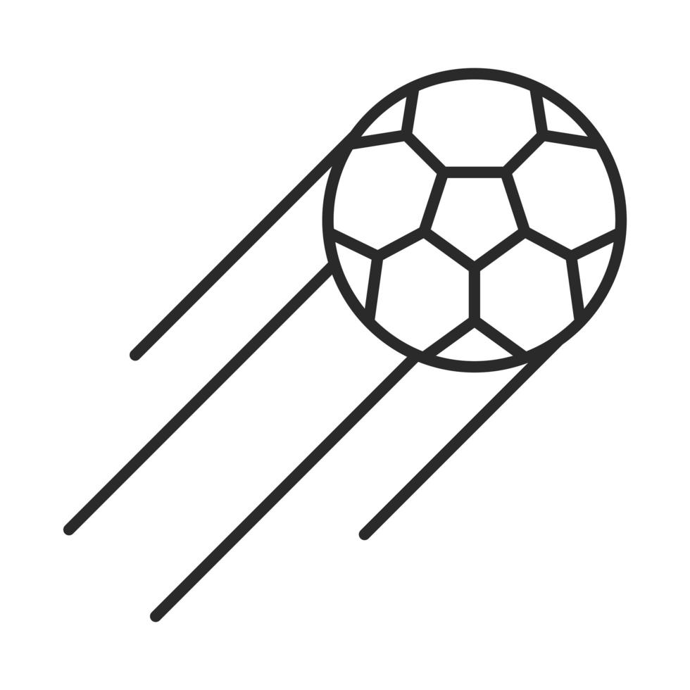 ícone de estilo de linha de torneio de esportes recreativos da liga de bola voadora vetor