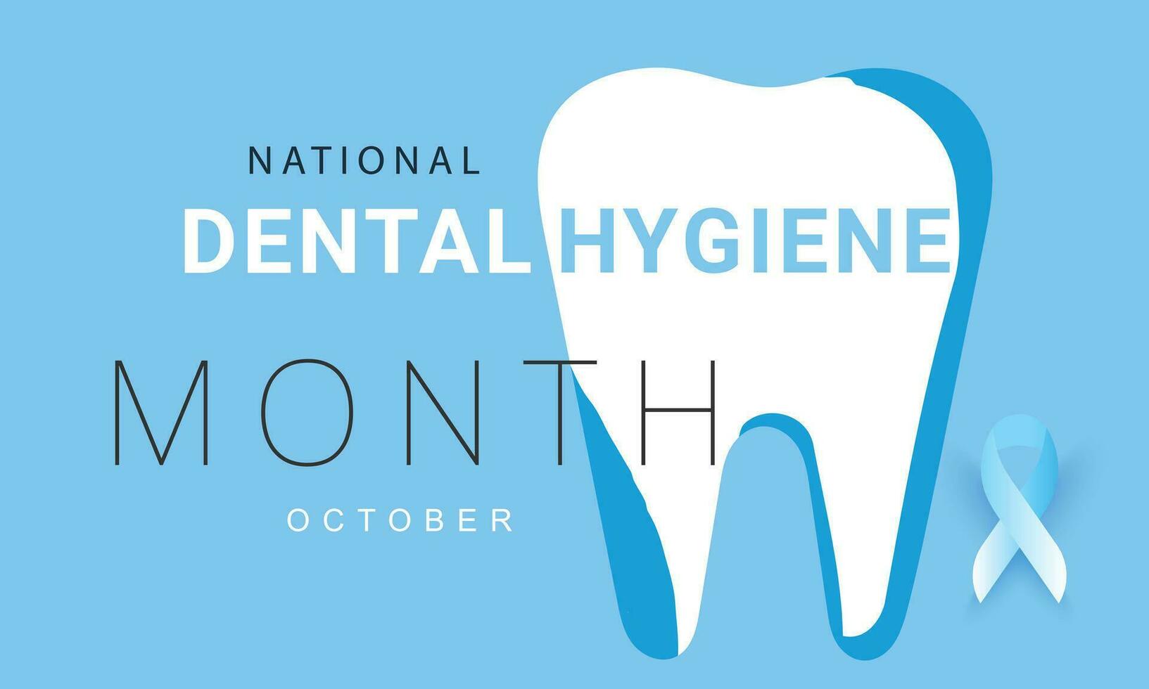 nacional dental higiene mês. fundo, bandeira, cartão, poster, modelo. vetor ilustração.