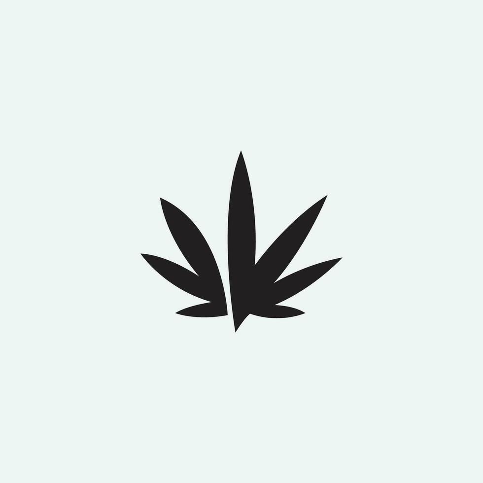 simples cannabis logotipo modelo. melhor para logotipo ou ícone. vetor