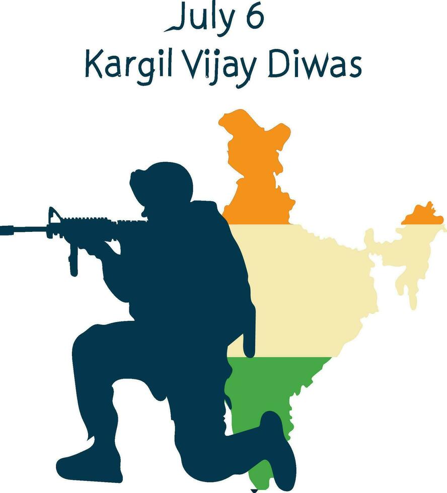Kargil vijay diwas 6 Julho vetor