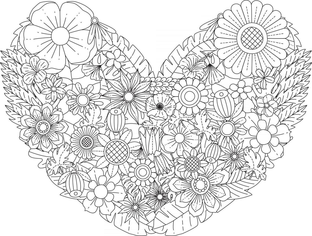 mandala de flores para adultos relaxantes livro de colorir. 4926210 Vetor  no Vecteezy