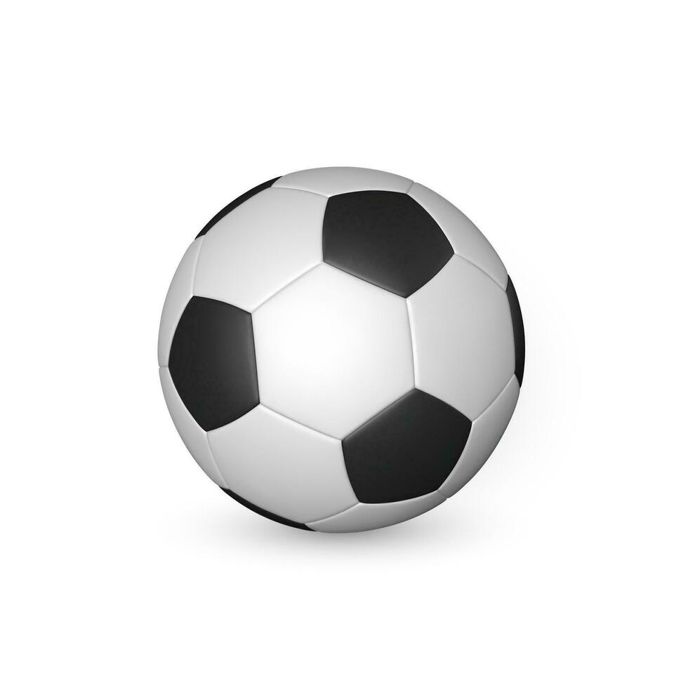 futebol bola, futebol bola isolado em branco fundo. realista vetor ilustração