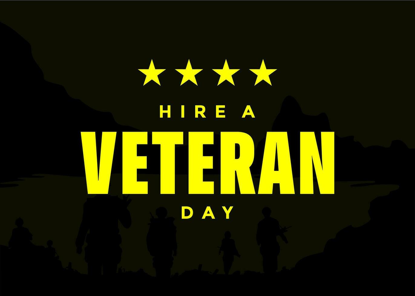 contratar uma veterano dia, fundo modelo feriado conceito vetor