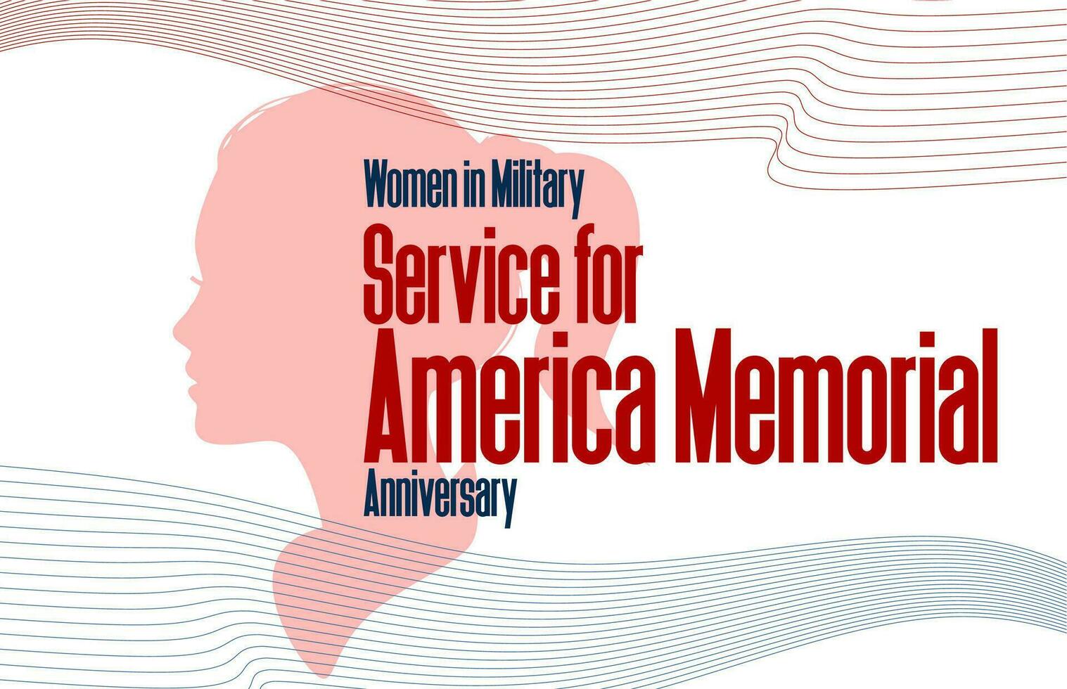 mulheres dentro militares serviço para América memorial vetor