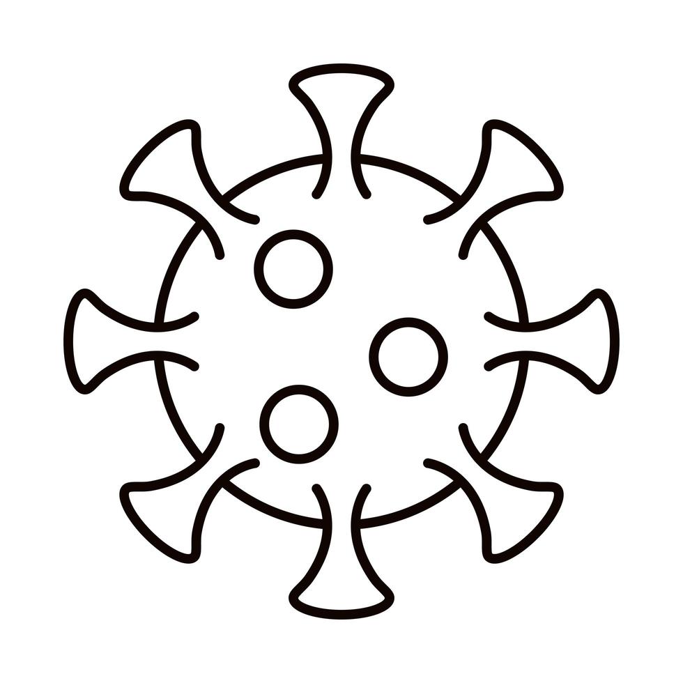 ícone de estilo de linha pandêmica de vírus de coronavírus covid 19 espalhando doença epidêmica vetor