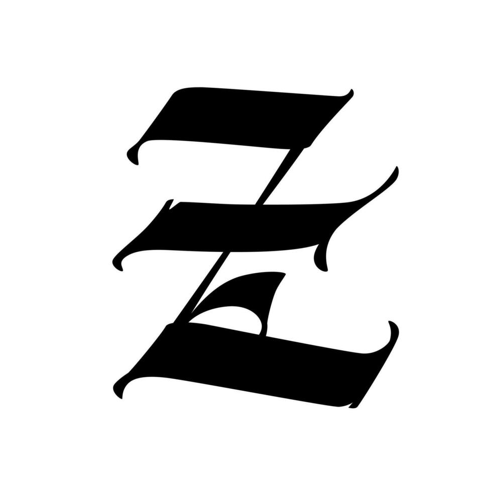 gótico medieval carta. símbolo para logotipos e Projeto projetos. vetor
