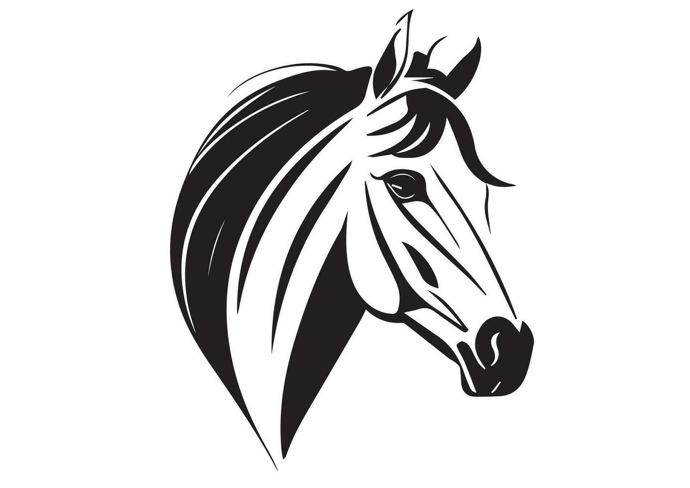 logotipo de cabeça de cavalo vetor