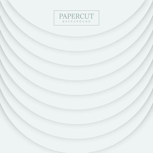 Papercut elegante forma círculo onda fundo vetor