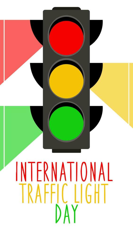 internacional tráfego luz dia. agosto 5. a conceito do a feriado. tráfego luzes e brilho. modelo para fundo, bandeira, cartão postal, poster com texto inscrição. simples cor vetor