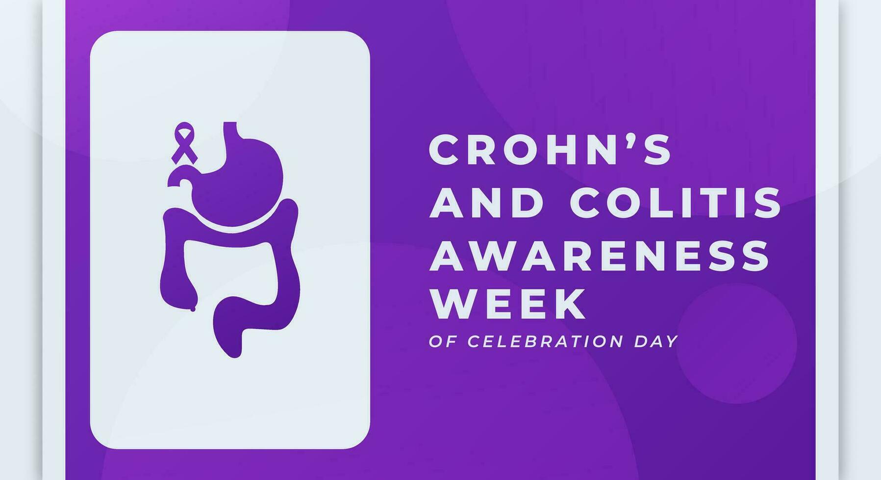 crohn e colite consciência semana celebração vetor Projeto ilustração para fundo, poster, bandeira, anúncio, cumprimento cartão