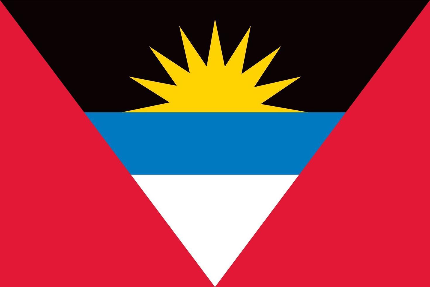 Antígua e Barbuda oficialmente bandeira vetor