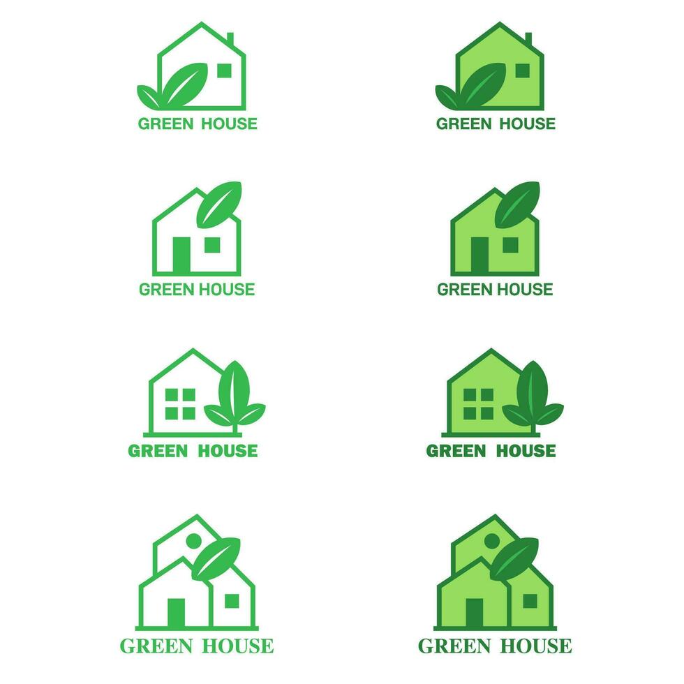 verde casa real Estado logotipo Projeto conceito vetor