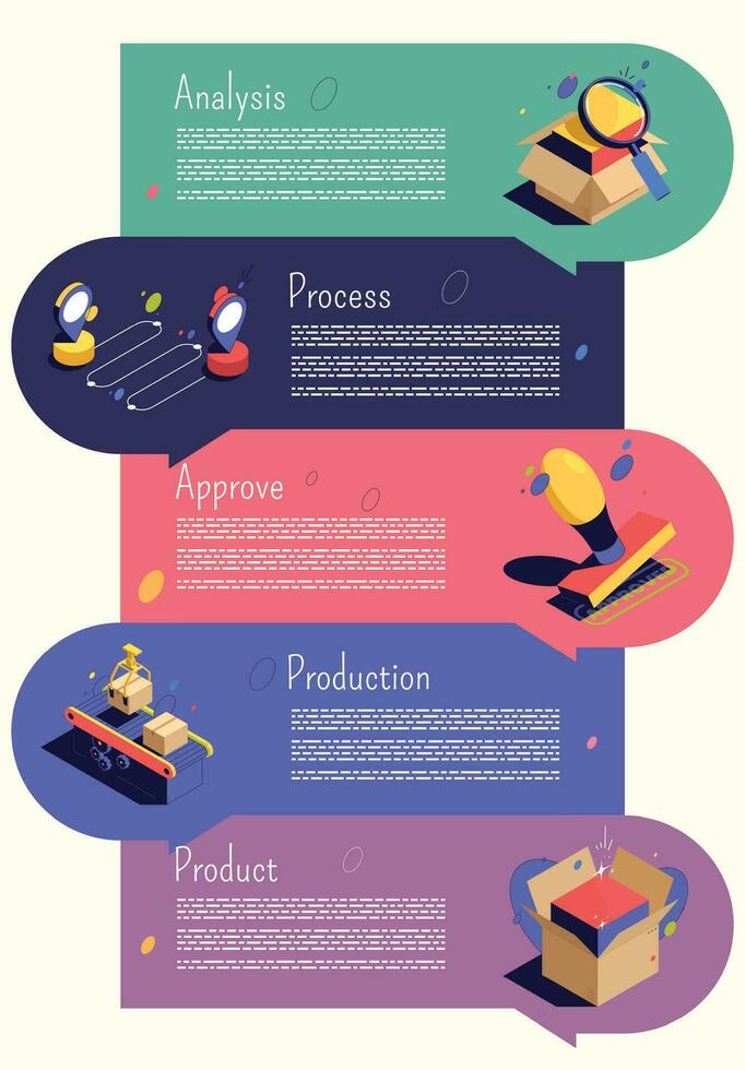 produtos qualidade ao controle isométrico conceito vetor